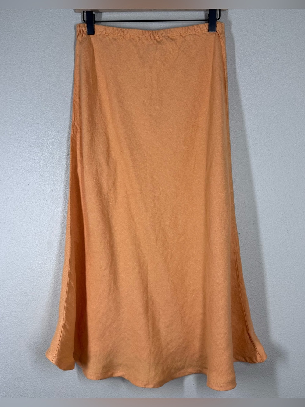 CP Shades 100% Linen Orange Tanya Maxi Skirt Boho Lagenlook Women’s Medium